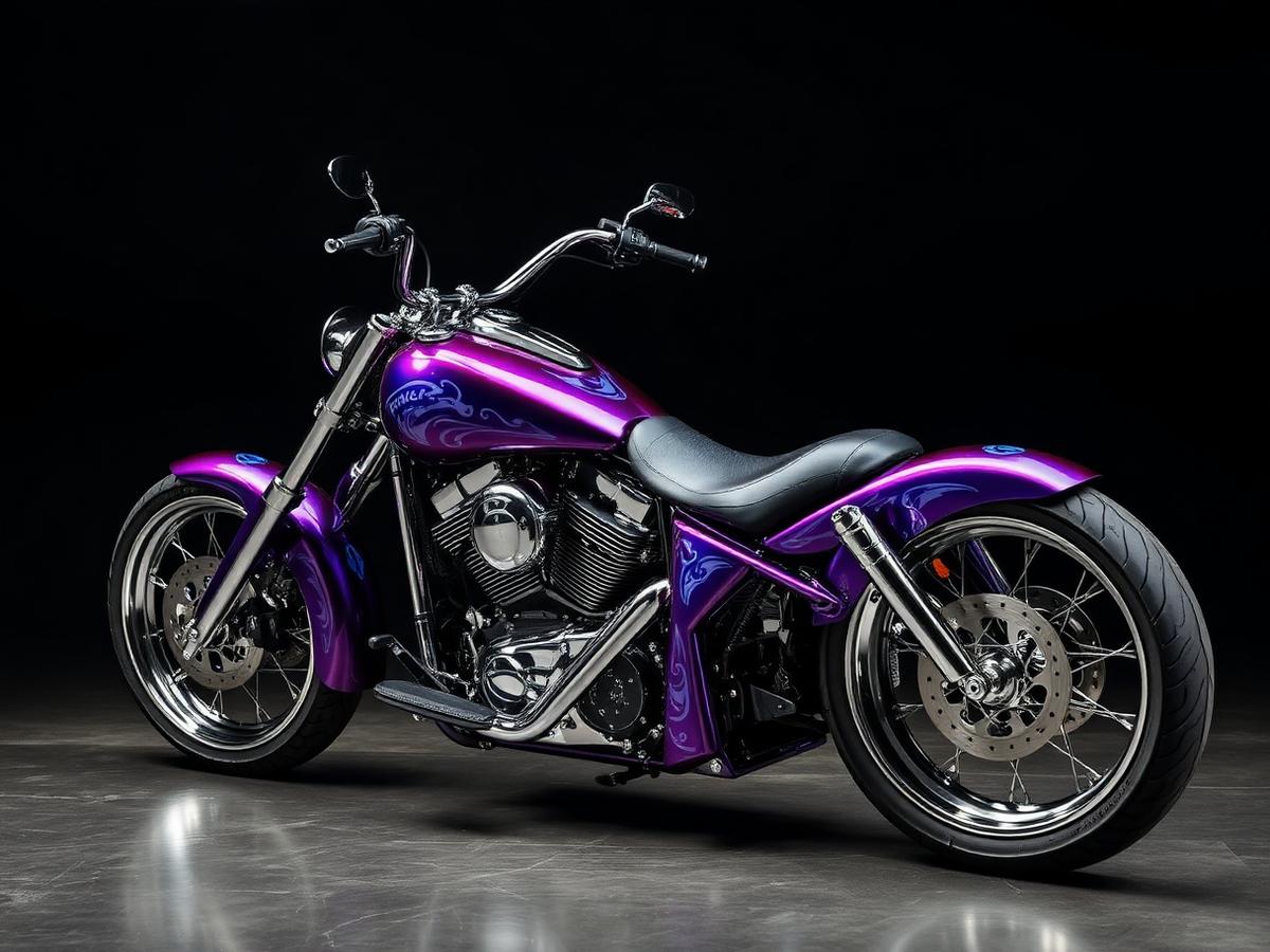 Custom bagger with candy purple fade